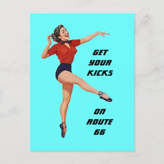 Briefkaart Haal uw pictogrammen op route 66 - weg  (Voorkant)