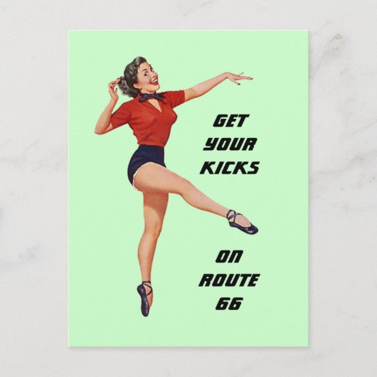 Briefkaart Haal uw pictogrammen op route 66 - weg  (Voorkant)