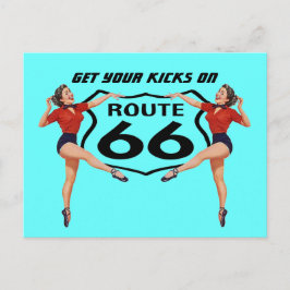 Briefkaart Haal uw pictogrammen op route 66 - weg 