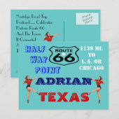 Briefkaart Haal uw pictogrammen op route 66 - weg  (Voorkant / Achterkant)