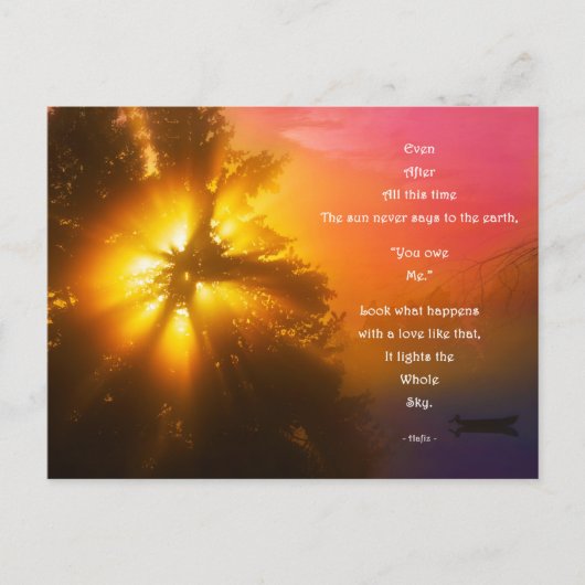 Briefkaart Hafiz - Zelfs na al deze tijd (Voorkant)