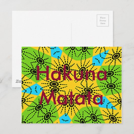 Briefkaart Hakuna Matata (Voorkant / Achterkant)