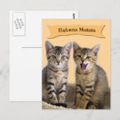 Briefkaart Hakuna Matata Kitten (Voorkant / Achterkant)