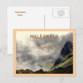 BRIEFKAART, "HALEAKALA DIE DOOR DE KLOUDEN VERHOOG BRIEFKAART (Voorkant / Achterkant)