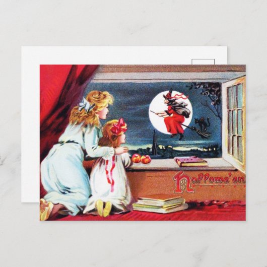 Briefkaart HALLOWEEN 1880 ~ (Voorkant / Achterkant)