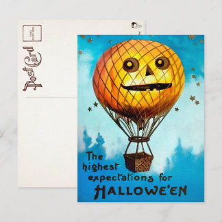 Briefkaart Halloween-ballon