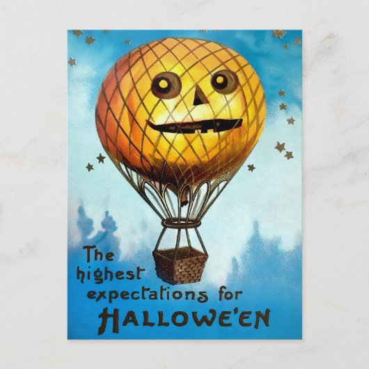  Briefkaart Halloween-ballon (Voorkant)