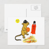 Briefkaart Halloween Mouse (Voorkant / Achterkant)