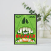 Briefkaart Halloween Party (Staand voorkant)
