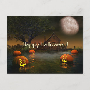 Briefkaart Halloween Spooky Scenes
