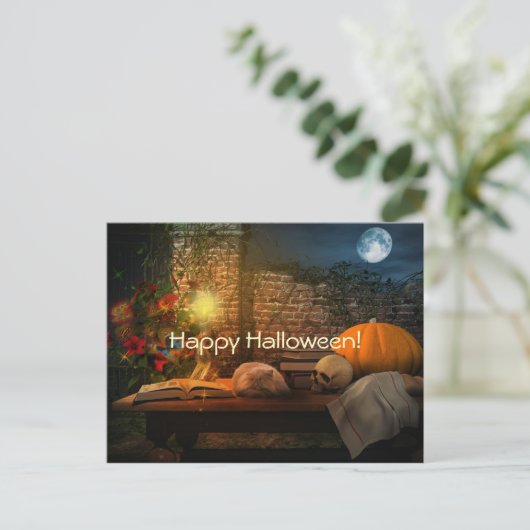 Briefkaart Halloween Spooky Scenes (Staand voorkant)
