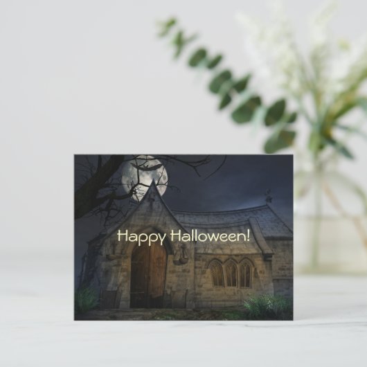 Briefkaart Halloween Spooky Scenes (Staand voorkant)