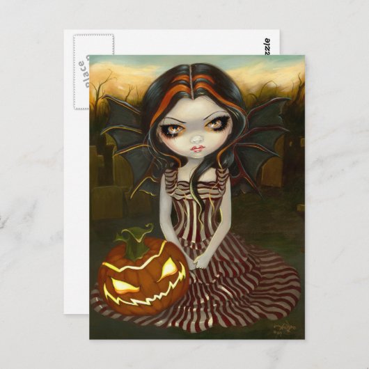 briefkaart "Halloween Twilight" (Voorkant / Achterkant)