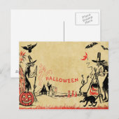 Briefkaart Halloween Witches (Voorkant / Achterkant)