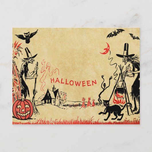 Briefkaart Halloween Witches (Voorkant)