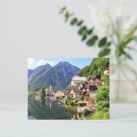 Briefkaart Hallstatt, Oostenrijk (Staand voorkant)