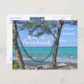BRIEFKAART, "HAMMOCK/ABACO-EILANDEN/BAHAMAS" BRIEFKAART (Voorkant / Achterkant)