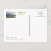 briefkaart, "HANALEI PIER MET KLEUTEN OVERHEAD" Briefkaart (Achterkant)