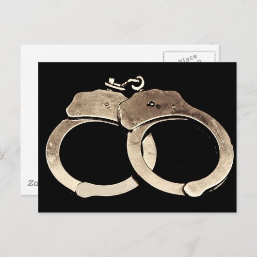 Briefkaart handboeien (Voorkant / Achterkant)