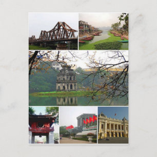 Briefkaart Hanoi Monuments, Vietnam