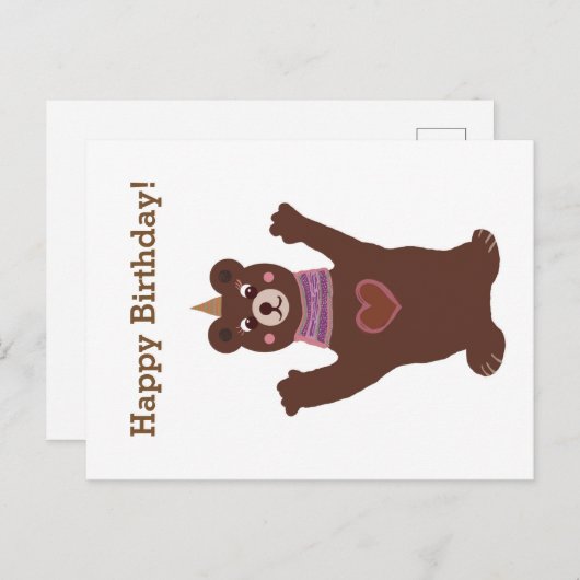 Briefkaart Happy 1st Verjaardag (Voorkant / Achterkant)