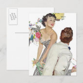 Briefkaart  Happy Announding-koppel (Voorkant / Achterkant)