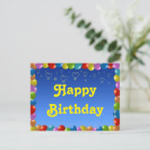 Briefkaart Happy Birthday (Staand voorkant)