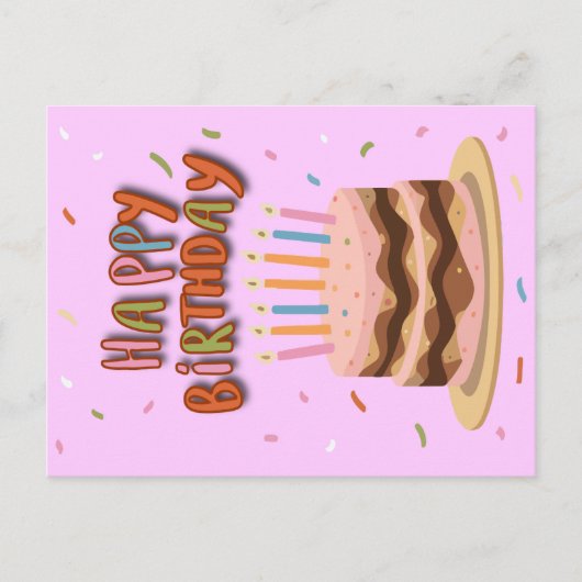 Briefkaart Happy Birthday (Voorkant)