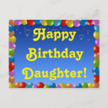 Briefkaart Happy Birthday Daughter<br><div class="desc">Briefkaart Happy Birthday Daughter</div>