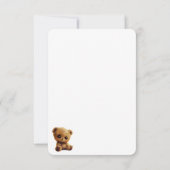 Briefkaart Happy Birthday met een teddybeer. (Achterkant)