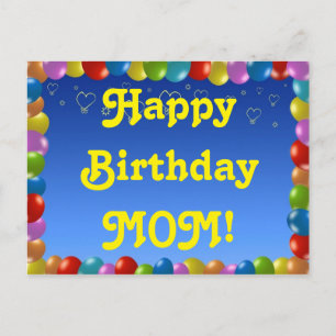 Briefkaart Happy Birthday Mom