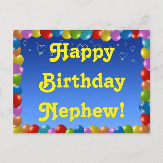 Briefkaart Happy Birthday Nephew (Voorkant)