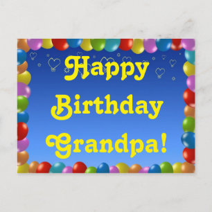 Briefkaart Happy Birthday opa