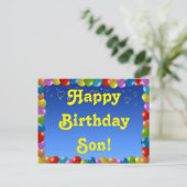 Briefkaart Happy Birthday Son (Staand voorkant)