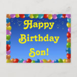 Briefkaart Happy Birthday Son<br><div class="desc">Briefkaart Happy Birthday Son</div>
