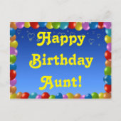 Briefkaart Happy Birthday Tante (Voorkant)