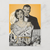 Briefkaart Happy Bride Groom Paar Trouwen (Voorkant)