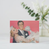 Briefkaart  Happy Bride Groom Paar Trouwen (Staand voorkant)