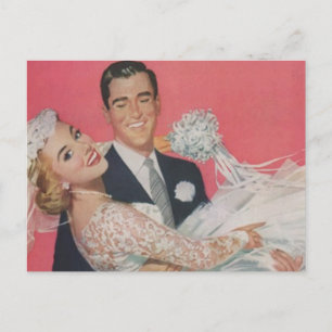 Briefkaart Happy Bride Groom Paar Trouwen