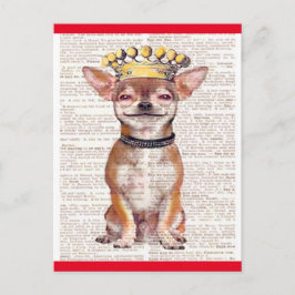 BRIEFKAART - HAPPY CHIHUAHUA-RED TRIM
