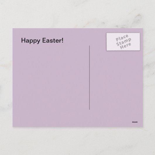 Briefkaart  Happy Easter! Bunny Suit Hide Egg (Achterkant)