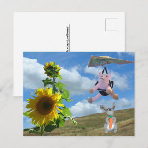 Briefkaart - Happy Friends on Hill