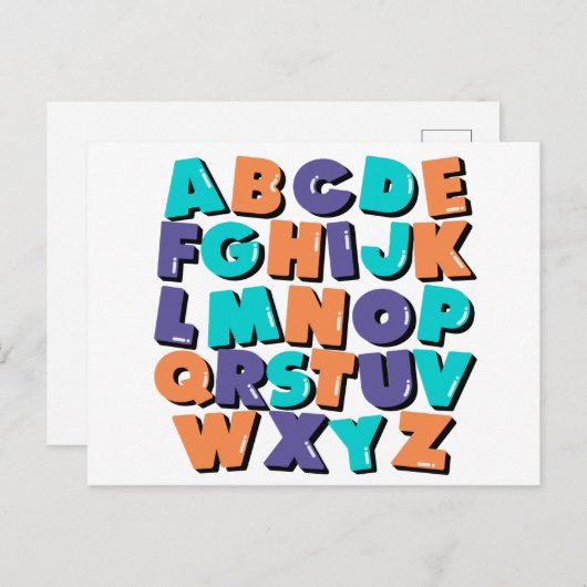 Briefkaart - Happy Letters (Voorkant / Achterkant)