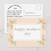 Briefkaart Happy Moederdag (Voorkant / Achterkant)