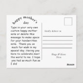 Briefkaart Happy Moederdag (Achterkant)