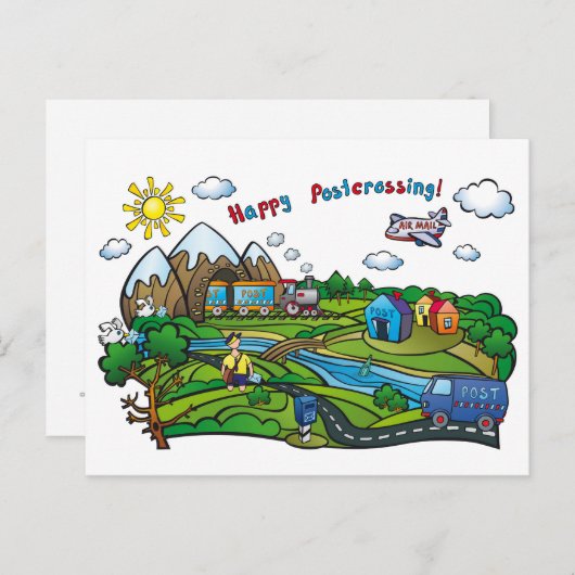 Briefkaart "Happy Postcrossover!" (Voorkant / Achterkant)