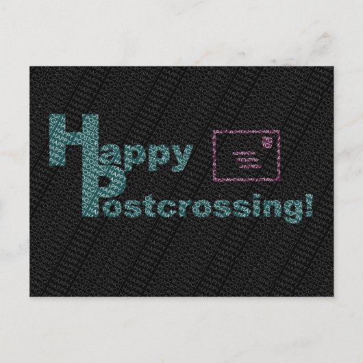 Briefkaart "Happy Postcrossover! Teksteffect" (Voorkant)