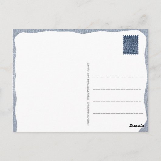 Briefkaart "Happy Postkruising Jeans" (Achterkant)