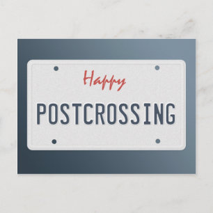 Briefkaart "Happy Postkruising License Bord"