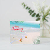 Briefkaart Happy Summer Time (Staand voorkant)